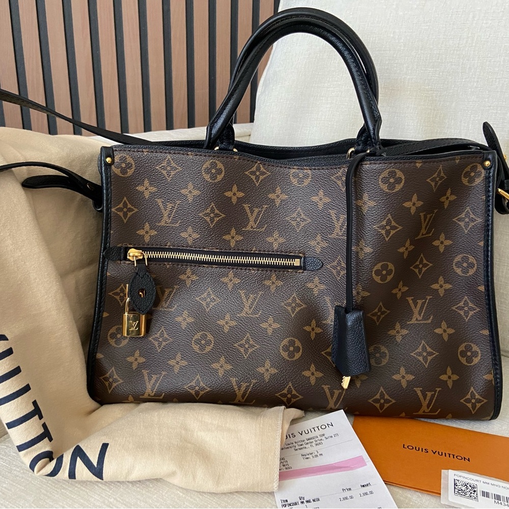 Louis Vuitton, authentic Popincourt MM handbag w/ receipt